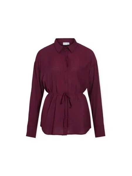 Cămașă Vila lungă bordo