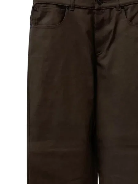 Pantaloni cargo Moncler din canvas maro
