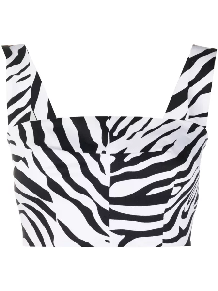 Top Dolce & Gabbana cu imagine cu model zebră negru