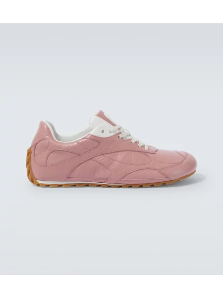 Sneakerși Bottega Veneta din piele roz