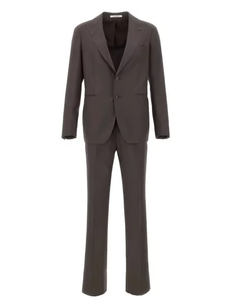 Oblekový oblek Tagliatore s klopou hnědý