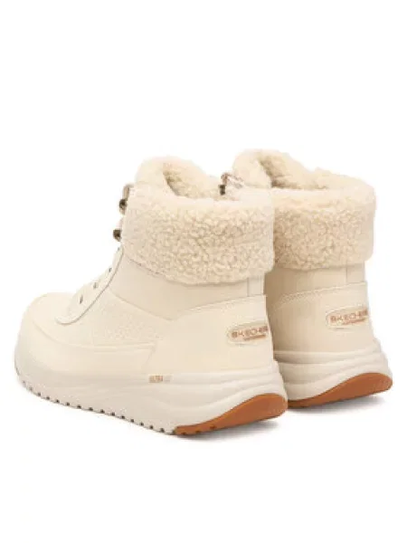 Šnurovacie čižmy Skechers béžová