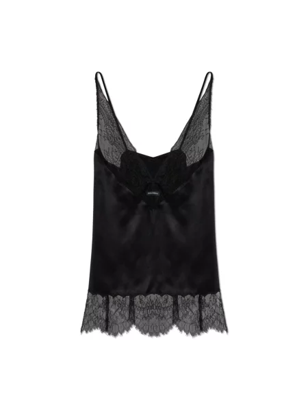 Satynowy top Dolce And Gabbana czarny