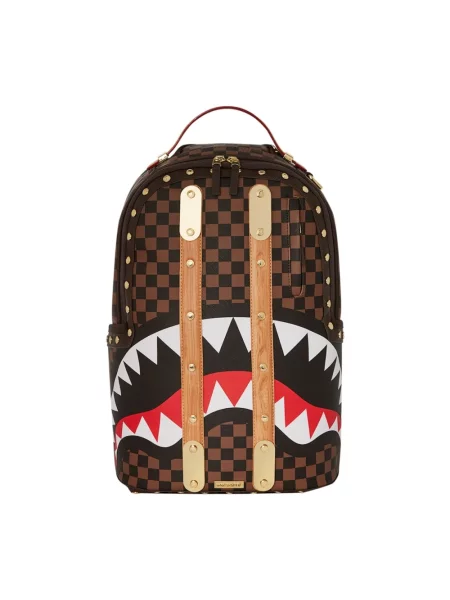 Plecak Sprayground skórzany w miejskim stylu brązowy