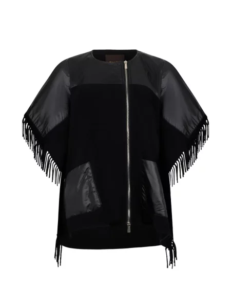 Pulover Moorer cu franjuri negru