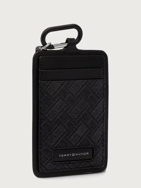Tommy Hilfiger etui za kartice usnjeni črna