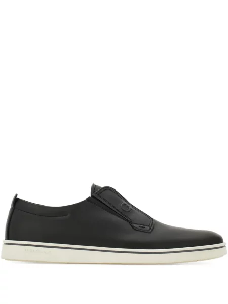 Sneakerși Ferragamo din piele slip-on negru