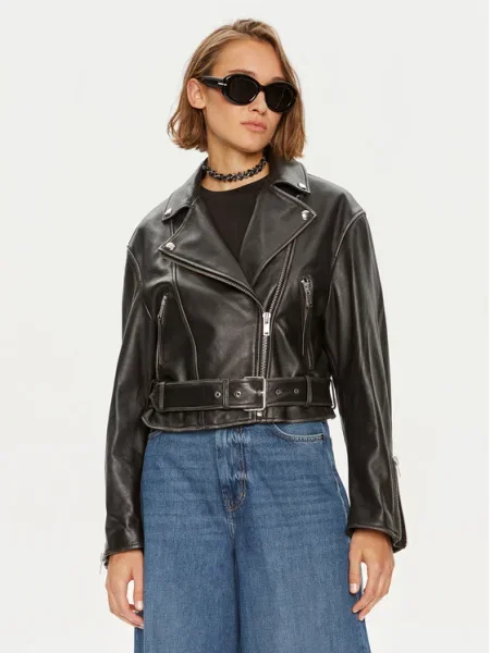 Weekend Max Mara Geacă de piele Saletta negru