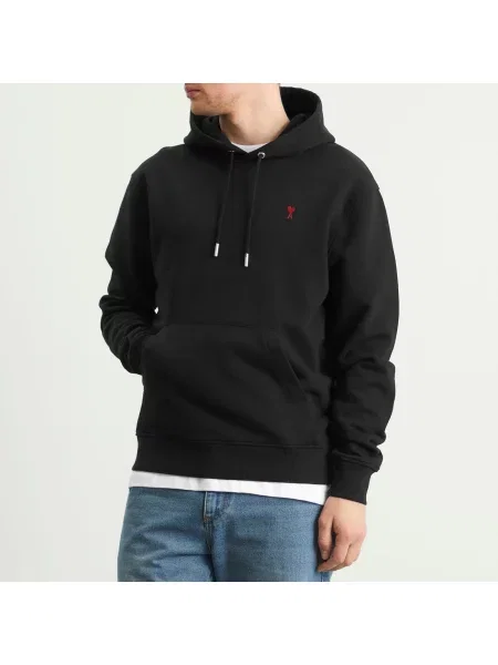 Bluza z kapturem Ami Paris czarna