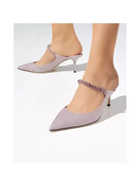 Klapki mules Jimmy Choo różowe