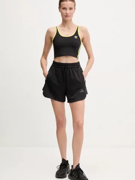 Топ Adidas Originals в полоску черный