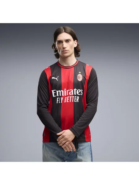 Koszulka domowa z długim rękawem AC Milan PUMA czarna