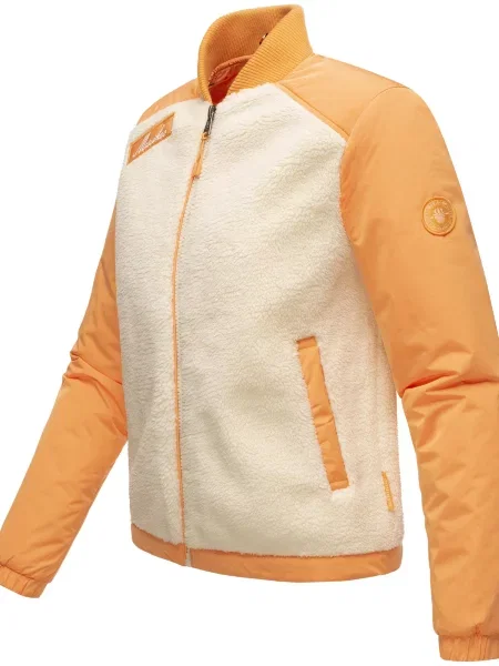 MARIKOO Prechodná bunda Sayoo oranžová / ako vlna biela