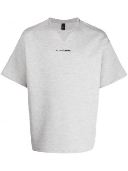 Scurt tricou Alpha Tauri cu imagine gri