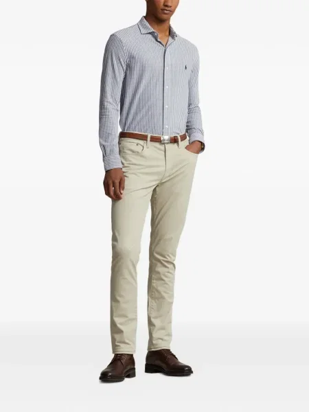 Matlasat tricou polo Polo Ralph Lauren cu decolteu rotund cu autograf roșu