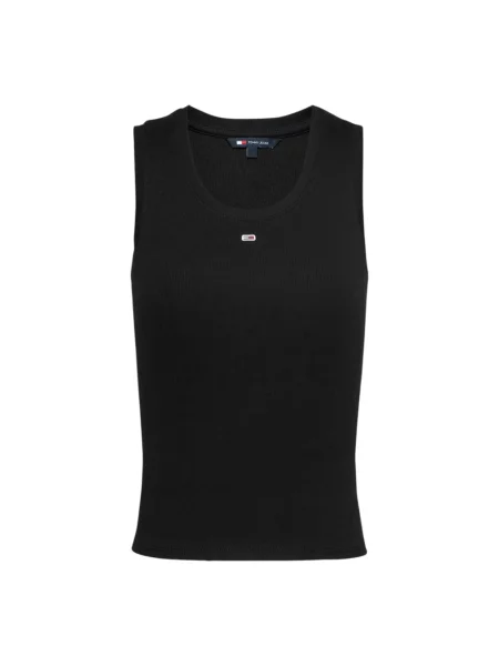 Podkoszulka Tommy Jeans elegancka czarna