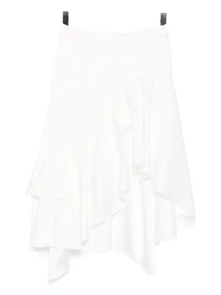 Fustă Tout A Coup cu volane alb