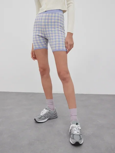 EDITED Pantaloni Saida deschis / crem albastru
