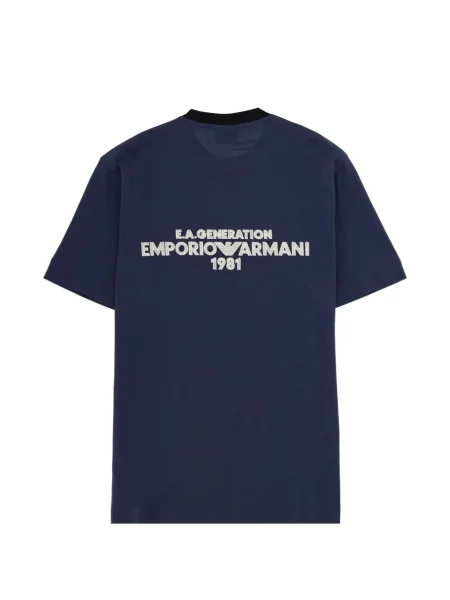 Póló Emporio Armani autogrammal kék