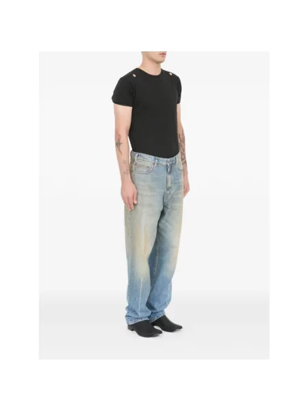 Jeansy straight leg Mm6 Maison Margiela niebieskie