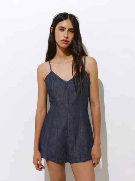 Pull&Bear Overal denim modrá
