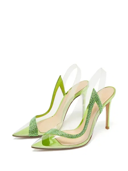 Pantofi cu toc Gianvito Rossi slingback verde