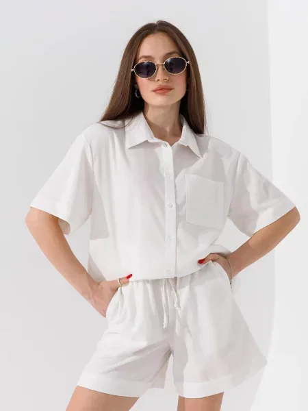 LAWA Шорти Молочний Льон/віскоза