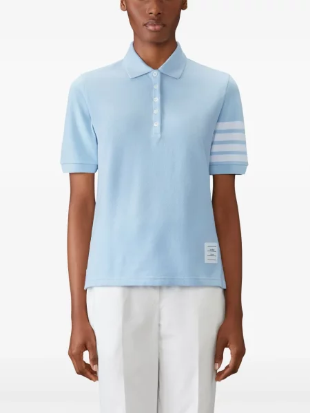 Tricou polo Thom Browne albastru