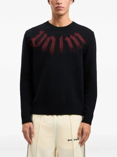 Pulover Palm Angels cu imagine negru