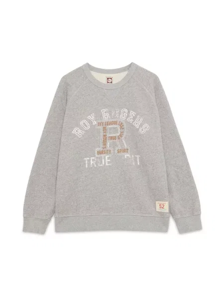 Bluza nierozpinana Roy Rogers z nadrukiem z okrągłym dekoltem szara