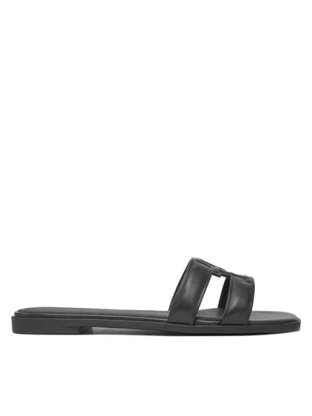 Tommy Hilfiger Чехли Th Logo Strap Mule черен
