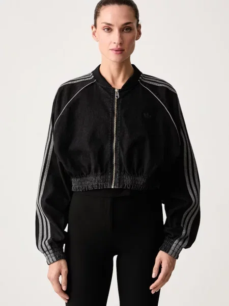 Adidas Originals rozepínací mikina s černá