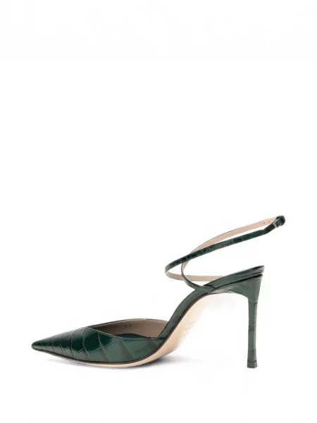 Pantofi cu toc Tom Ford din piele verde