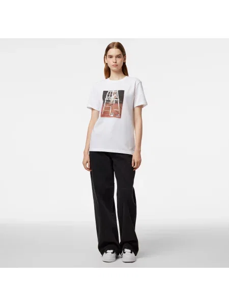 Lacoste T-Shirt Z Nadrukiem Piqué biała