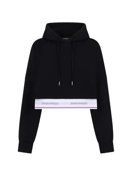 Decupat hanorac cu glugă Dsquared2 cu autograf negru