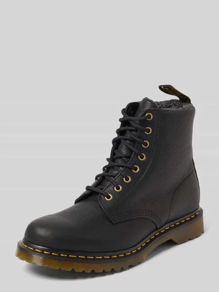 Buty ze skóry z detalem z logo Dr. Martens czarne