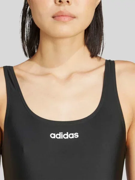 Strój kąpielowy z nadrukiem z logo marki Adidas Sportswear czarny