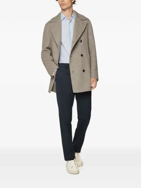 Cu centură pantaloni Kiton albastru