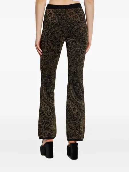 Pantaloni Etro cu model paisley negru