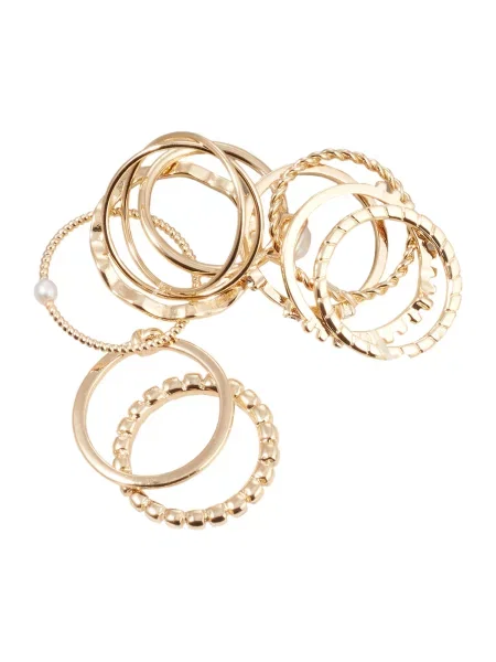 ABOUT YOU Prstan Marlena zlata / biserno bela