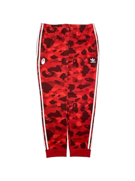 Pantaloni A Bathing Ape® cu imagine alergare roșu