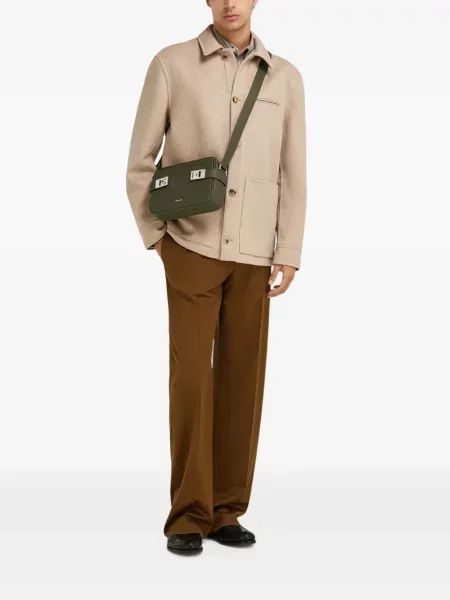 Crossbody taška Ferragamo zelená