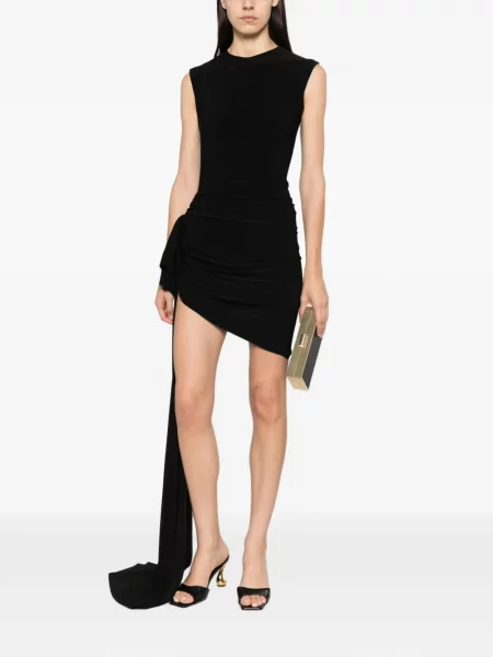 Rochie mini Norma Kamali drapată negru