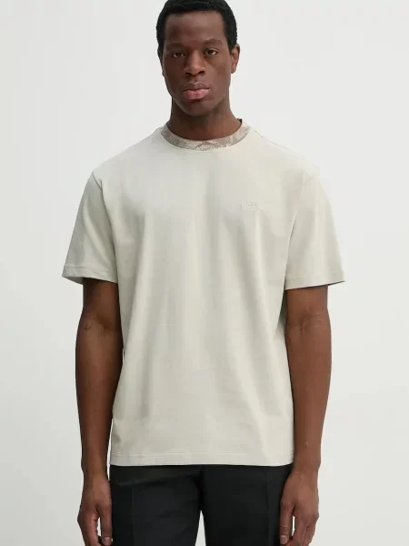 BOSS ORANGE Tricou Te_JungleCollar | Relaxed fit bej