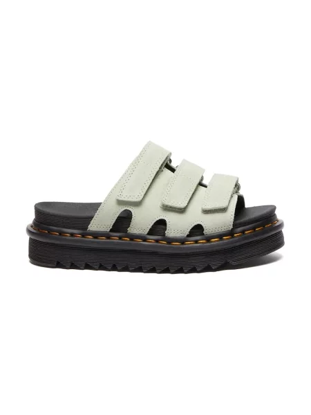 Велурени чехли Dr. Martens Raine с платформа зелено