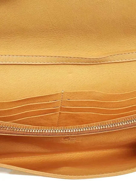 Kopertówka Il Bisonte skórzana żółta