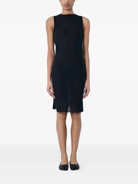 Sukienka midi Rier wełniana bez rękawów czarna