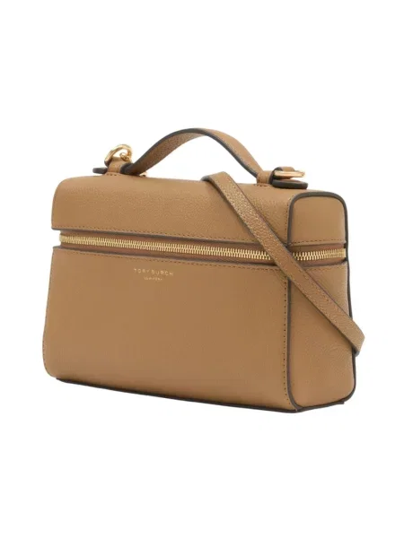 Torebka crossbody Tory Burch skórzana biznesowa brązowa