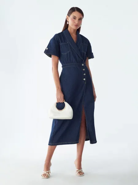 Willa Rochie tip bluză Sil bleumarin