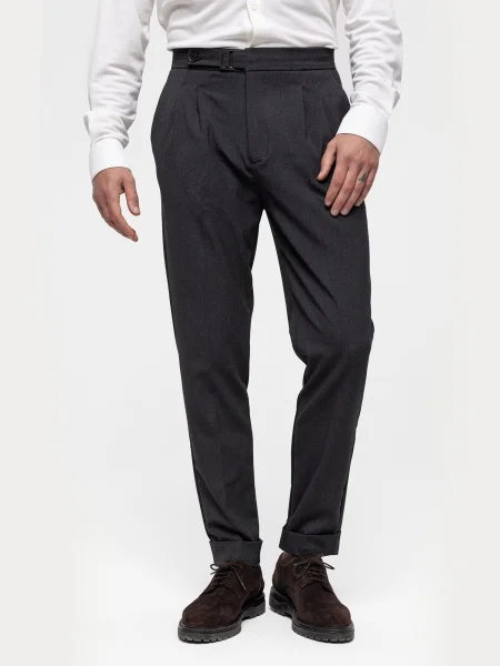 Dandalo Pantaloni cutați metalic gri
